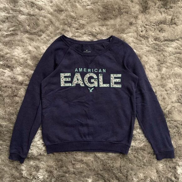 🏷️ 5 for $25 - AMERICAN Eagle Crew Neck Logo Sweater - Picture 2 of 5